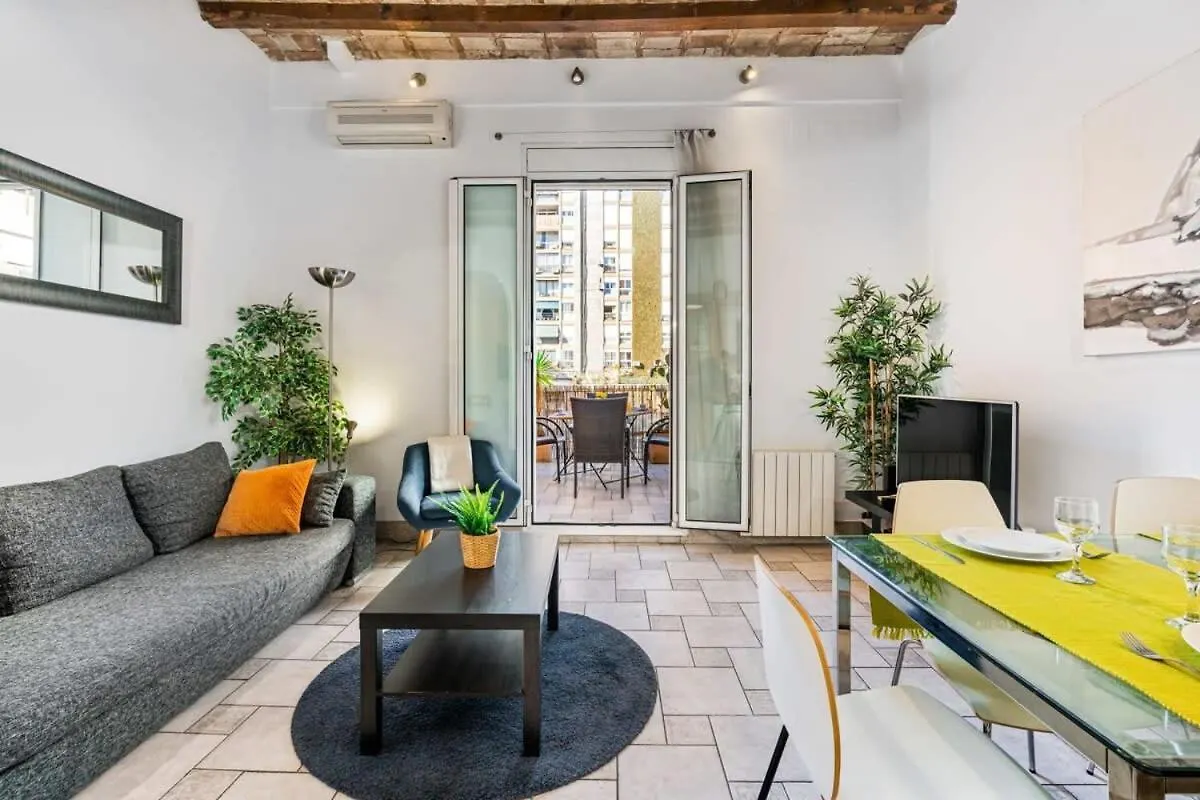 Historic Apartment With Private Terrace In Example Barcelona